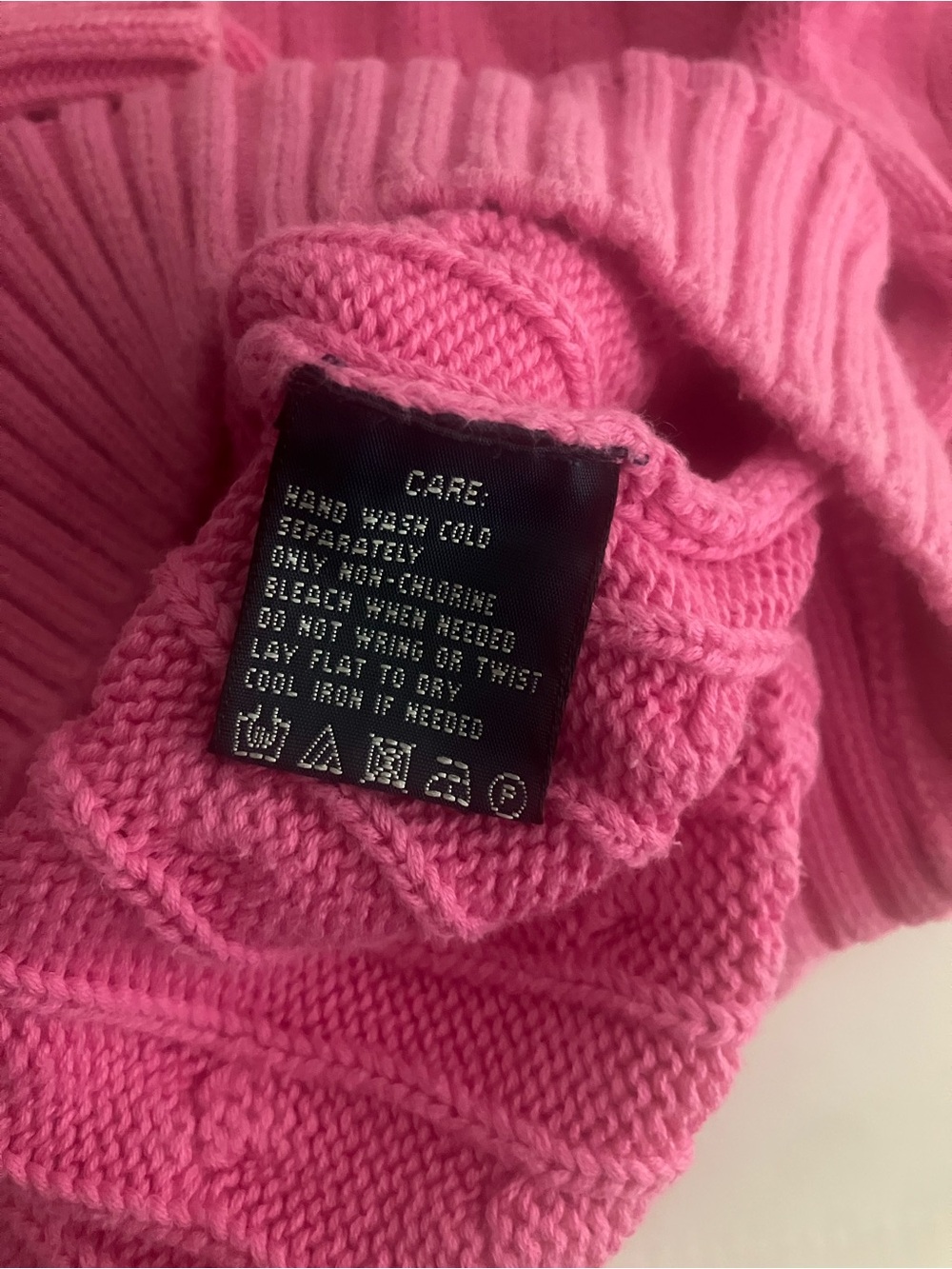 Ralph Lauren Sport Hot Pink Cable Knit Sweater - Picture 6 of 7